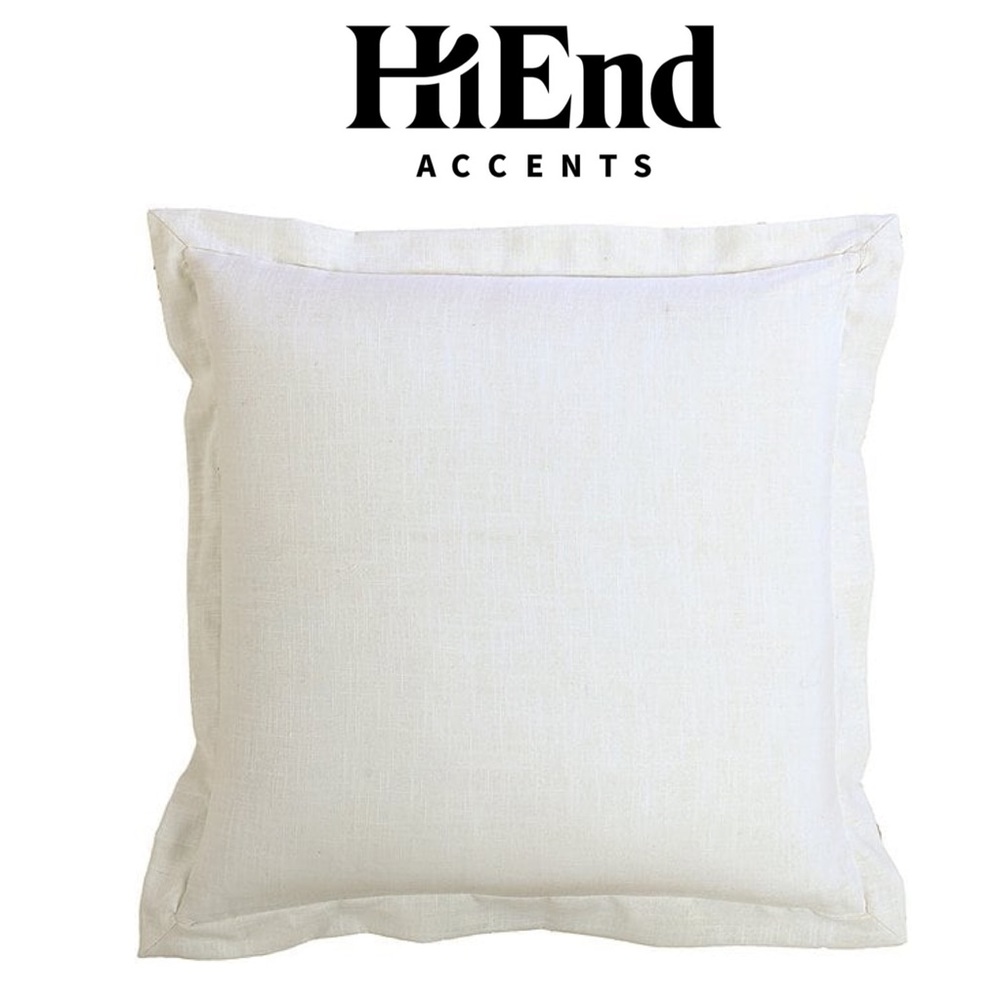 HiEnd Accents White Linen Euro Sham